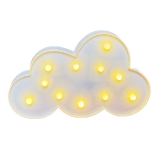 Skyformet LED natlys i varm hvid